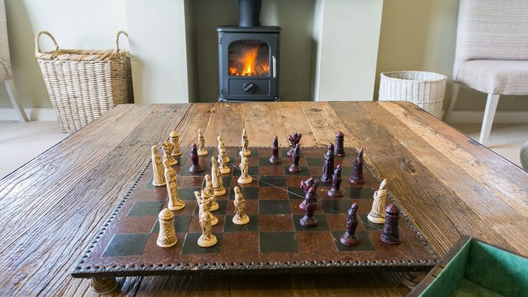 Caer Borth sitting room chess set
