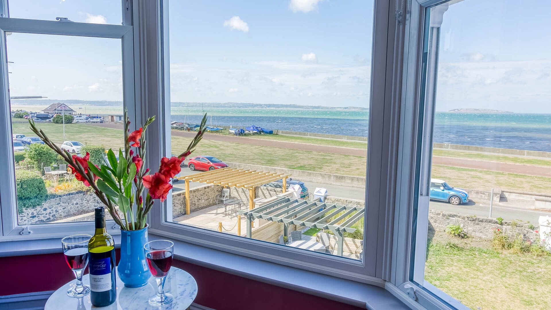 Claremont Llanfairfechan Conwy sitting room seaview 1920x1080