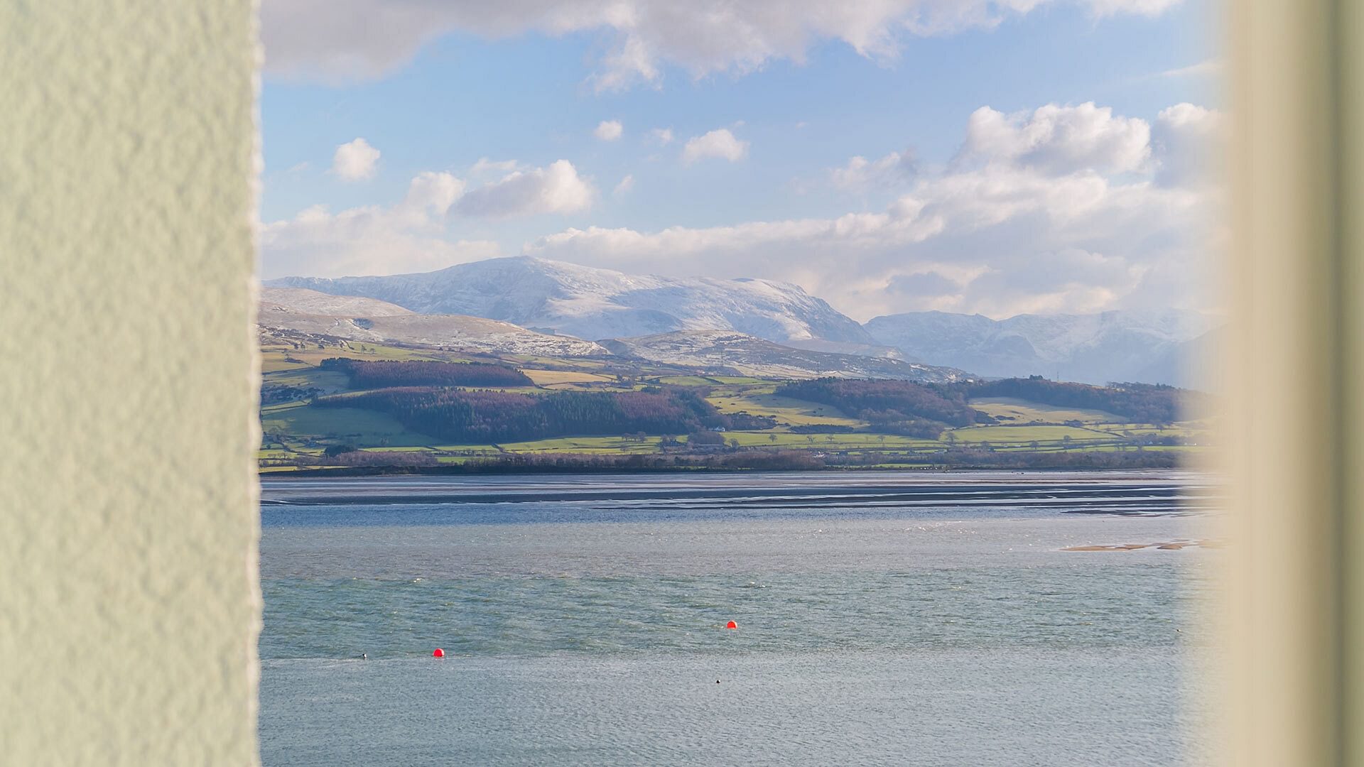 Craig Hyfryd Beaumaris Anglesey window view over Menai Strait 1920x1080