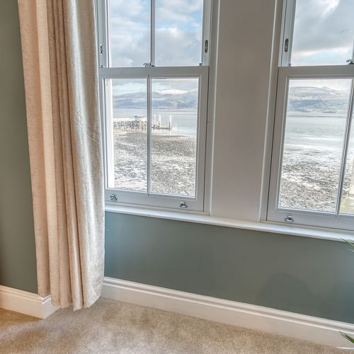 Craig Hyfryd Beaumaris Anglesey bedroom strait view 1920x1080