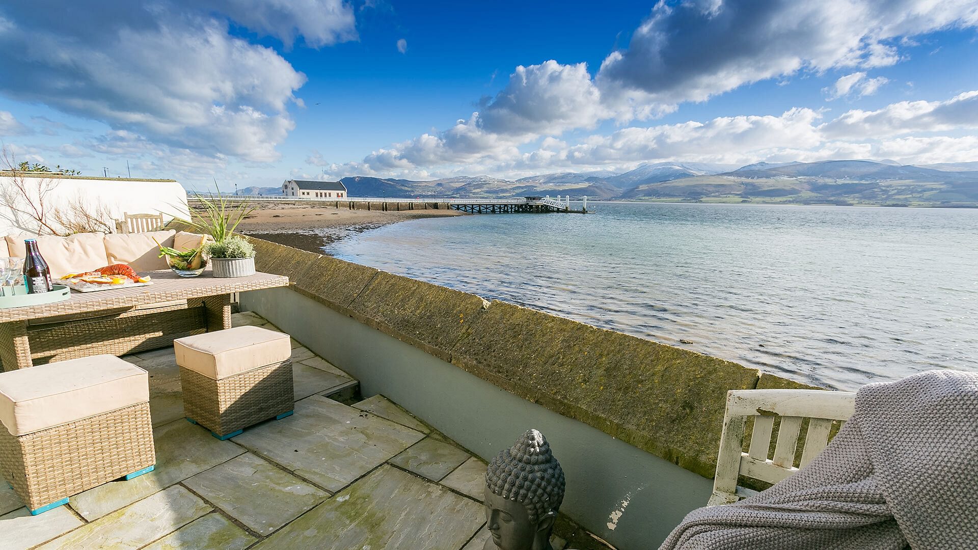 Craig Hyfryd Beaumaris Anglesey patio view Menai Strait 1920x1080