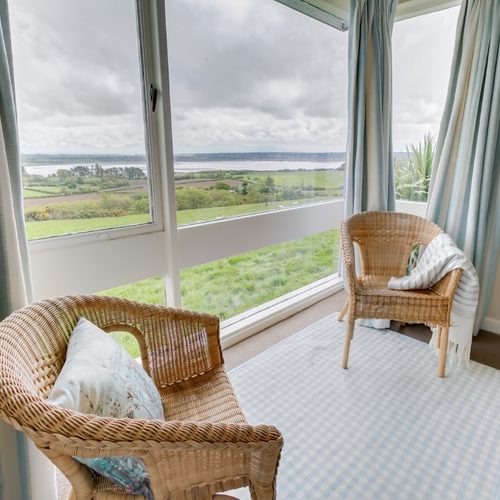 Ael Y Bryn Malltraeth Anglesey Master bedroom window views