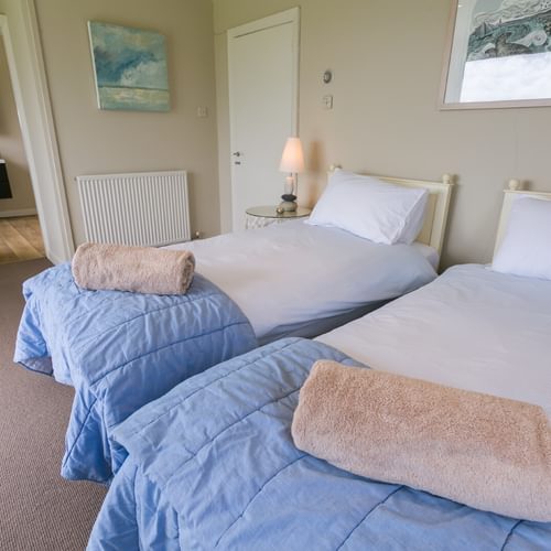 Ael Y Bryn Malltraeth Anglesey master bedroom en suite view