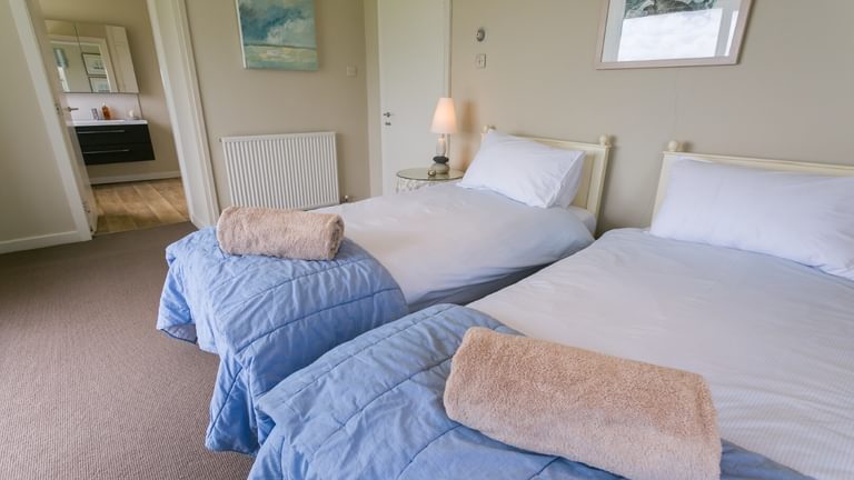 Ael Y Bryn Malltraeth Anglesey master bedroom en suite view