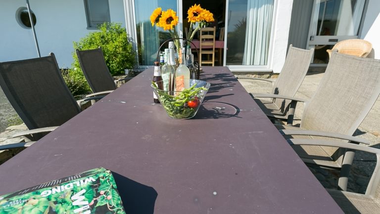 Boltholes and Hideaways Ael Y Bryn Anglesey slate dining table