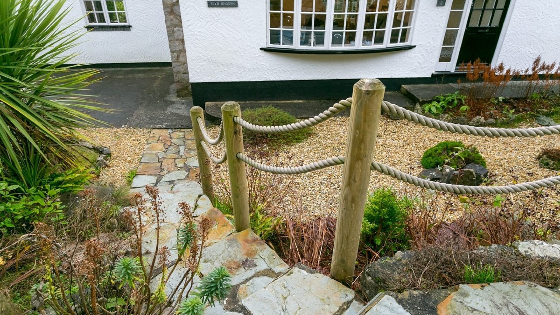 Boltholes and Hideaways Bryn Rhosyn Red Wharf Bay Anglesey back garden