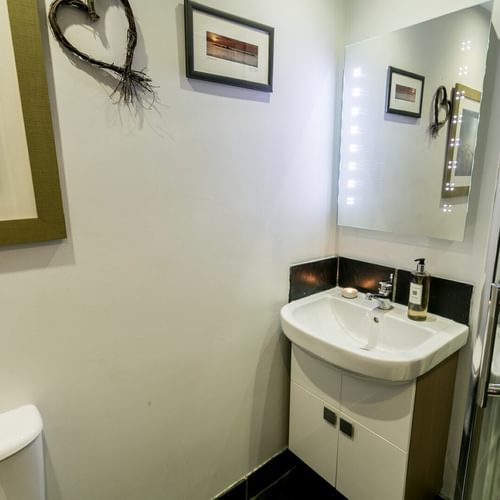 Boltholes and Hideaways Bwthyn Bach Church Bay shower room