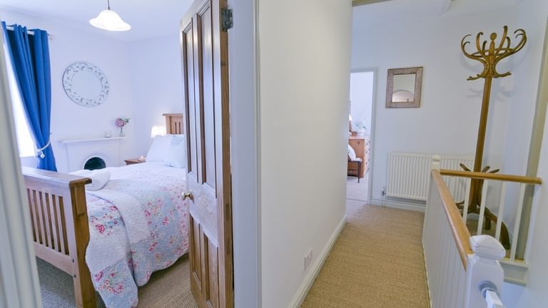 Boltholes and Hideaways Honey Hill Cottage Llangoed double bedroom to front of house