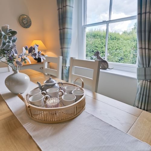 Boltholes and Hideaways Honey Hill Cottage Llangoed sitting dining room table