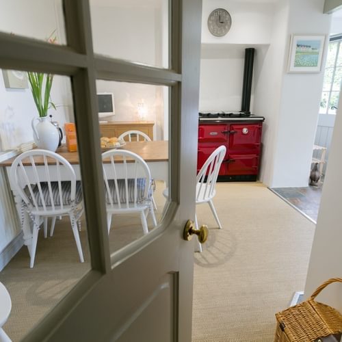 Boltholes and Hideaways Honey Hill Cottage Llangoed through to kitchen