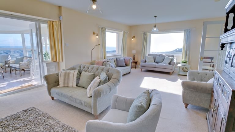 Boltholes and Hideaways Hafod Trearddur Bay Holiday Let Anglesey large living area 1620