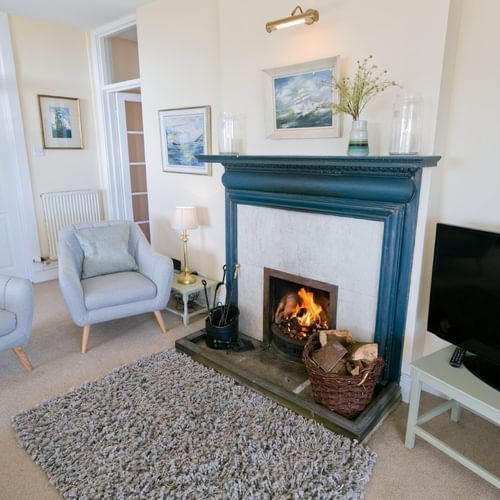 Boltholes and Hideaways Hafod Trearddur Bay Holiday Let Anglesey open fire 1620