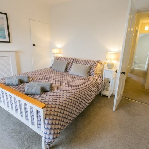 Boltholes and Hideaways Heulfre Beaumaris sleeps 4 master bedroom double bed to landing 1620