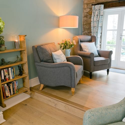 Boltholes and Hideaways Melvin Cottage Beaumaris from sitting room to seating area 1620