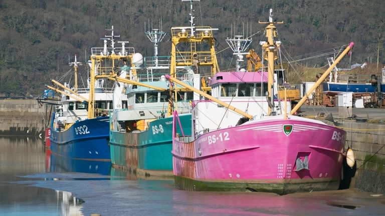 Boltholes and Hideaways Plas Y Coed Port Penrhyn mussel boats