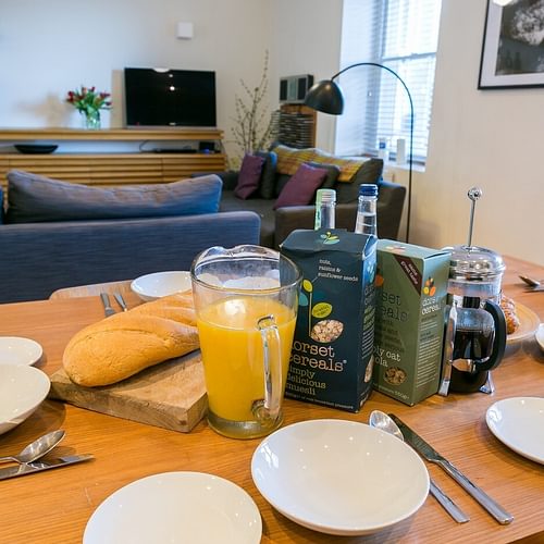 Boltholes and hideaways Capel Seion Coron breakfast table