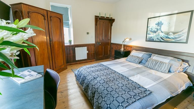 Boltholes and hideaways Capel Seion Coron master bedroom from en suite