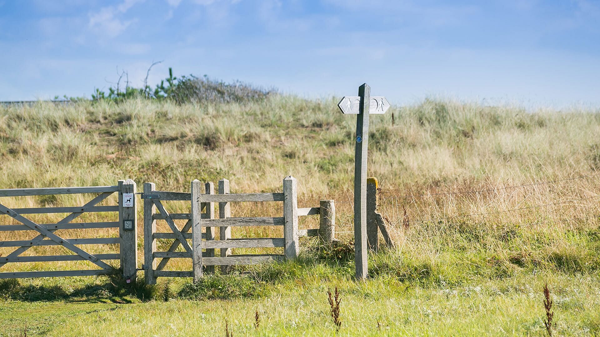 Borth Bach Rhosneigr Anglesey coastal path signpost 1920x1080