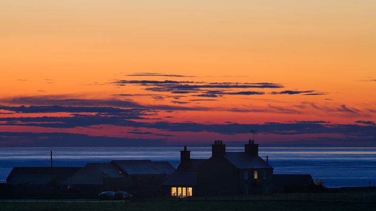 Borthwen Farmhouse Llanfaethlu Anglesey sunset 1920x1080
