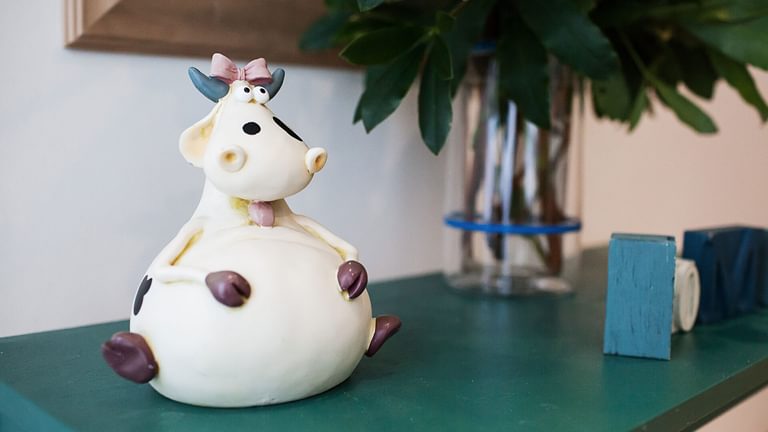 Big Moo Church Bay Anglesey pottery cow
