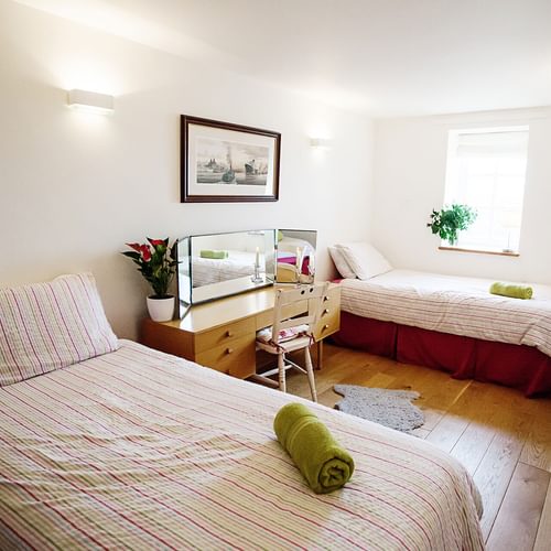 Big Moo Church Bay Anglesey twin bedroom