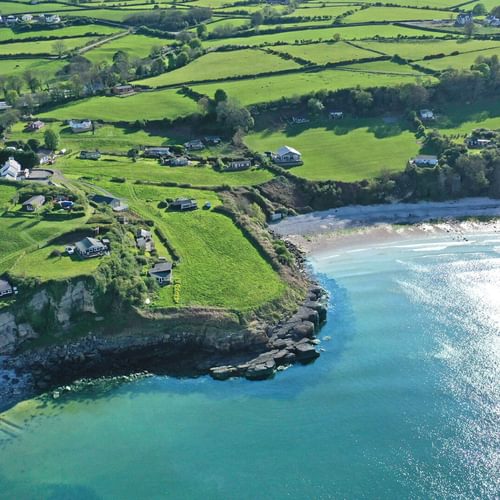 Dinas Cottage Benllech Anglesey aerial view 3 traeth bychan