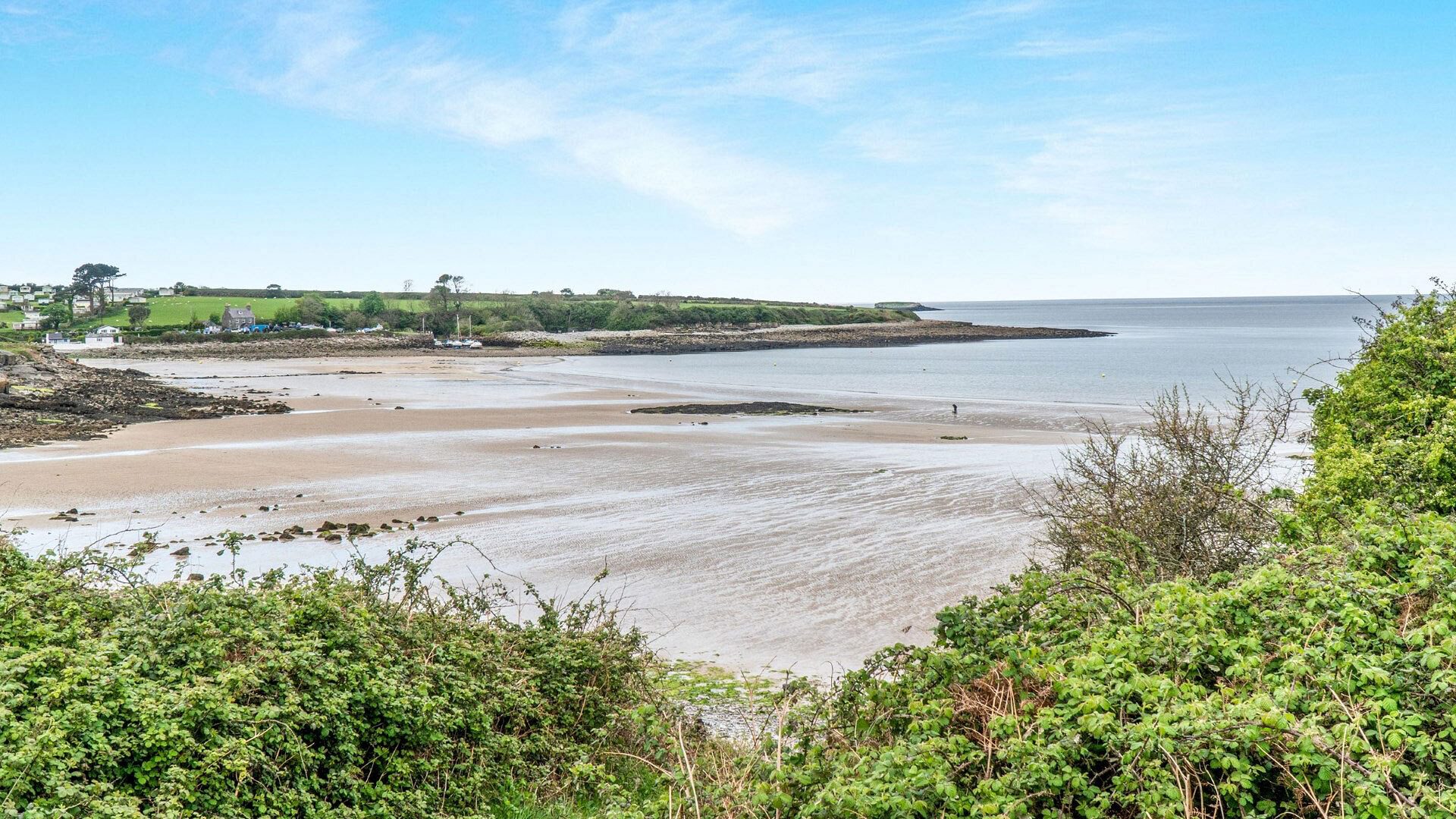 Dinas Cottage Benllech Anglesey aerial view traeth bychan