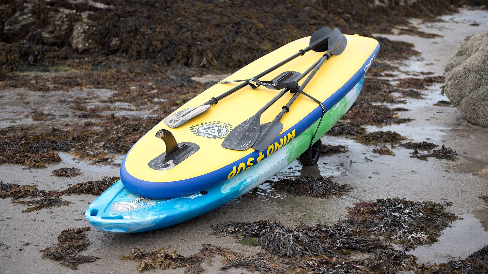 Llain y Brenin Rhoscolyn Anglesey paddle boards at borth wen beach 1920x1080