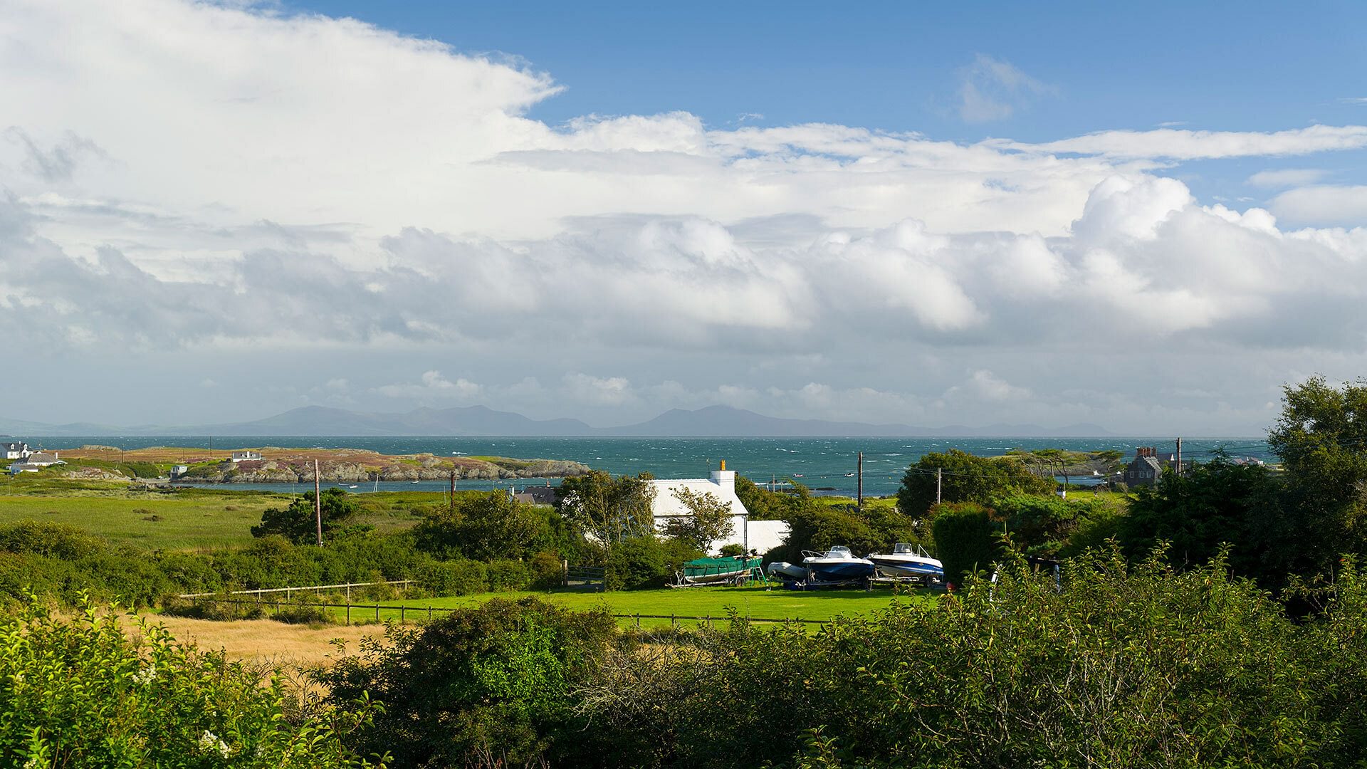 Llain y Brenin Rhoscolyn Anglesey view from house 2 1920x1080