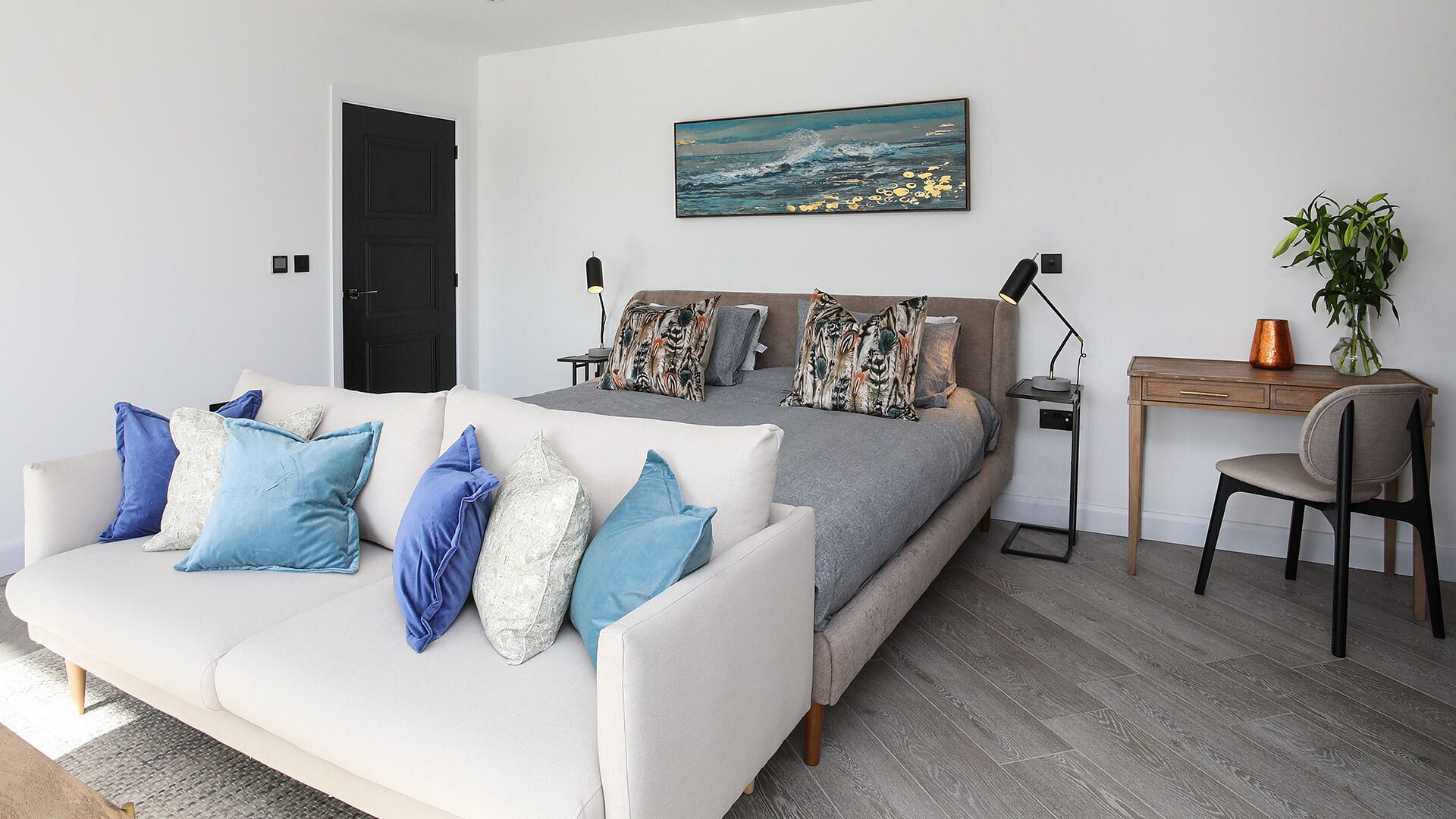 Sandown House Trearddur Bay Anglesey king bedroom sofa 3 1920x1080