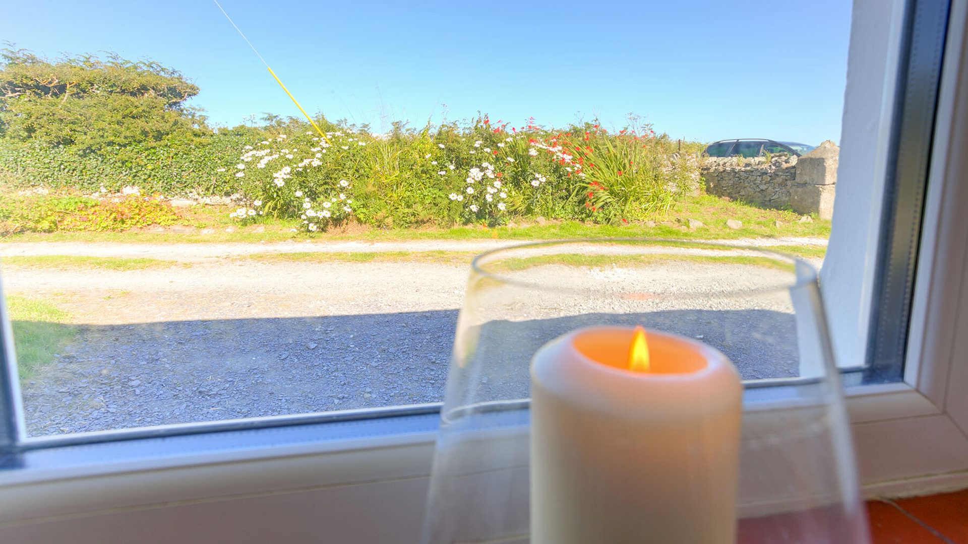 Pandy Cottage Aberffraw view through window 2 1920x1080