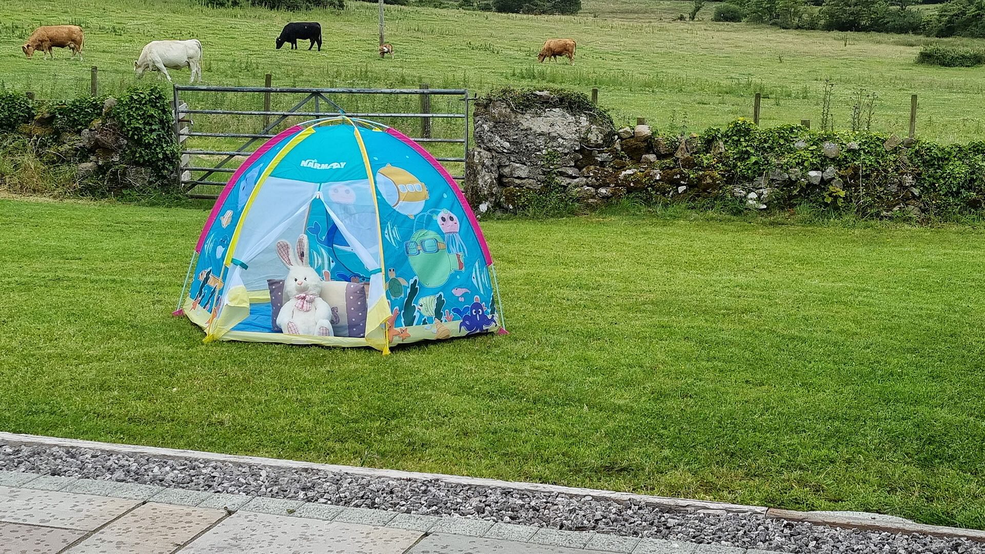 Pen Y Fan Bellaf Pentraeth Anglesey garden toddler tent 1920x1080