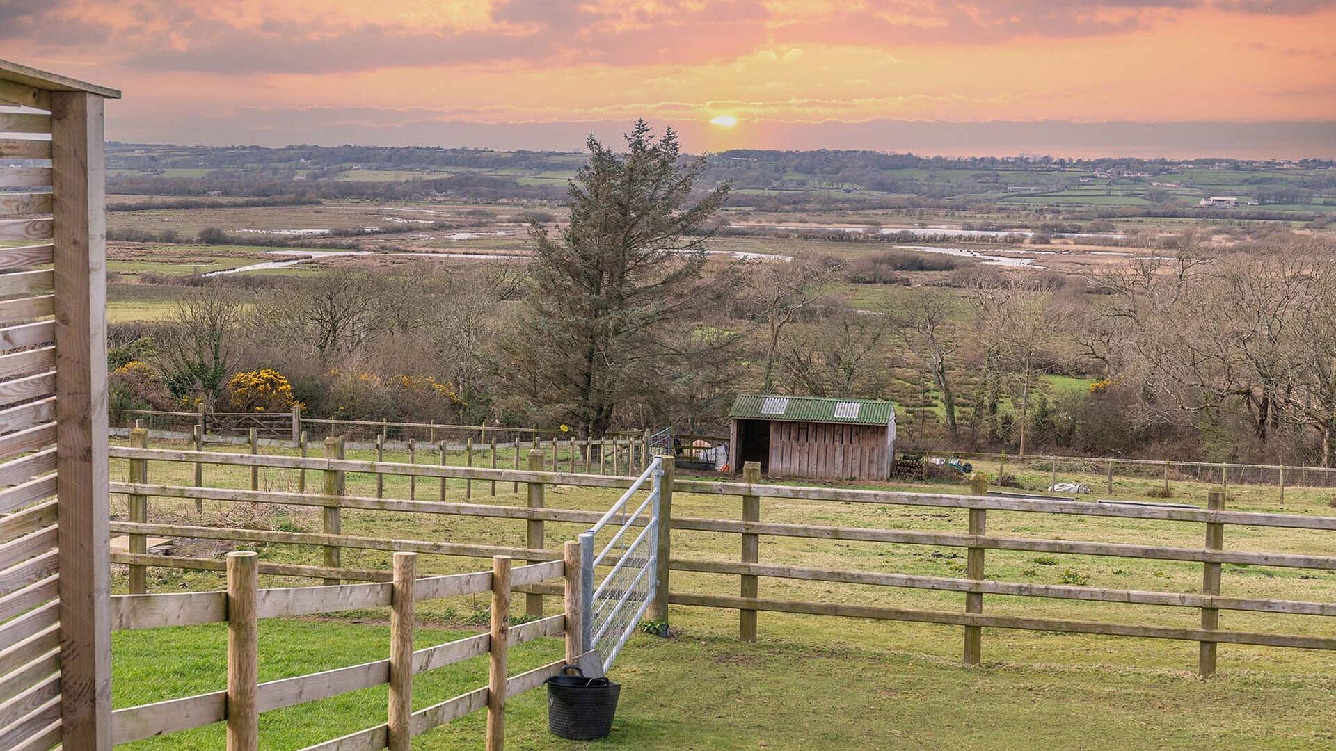 Willow Cottage Newborough Anglesey rural view from cottage 1920x1080