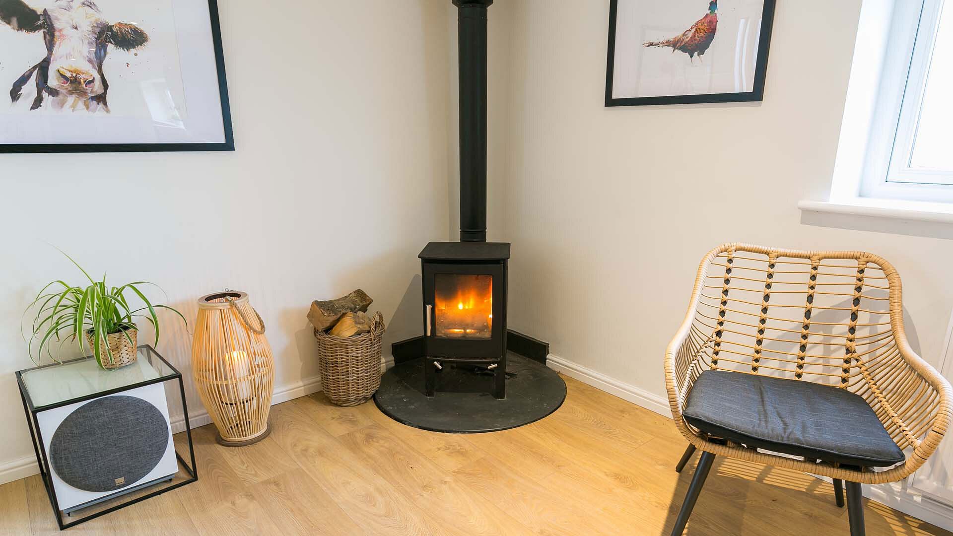 Tan Y Fron Red Wharf Bay Anglesey wood stove 1920x1080